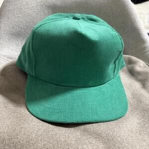 Vintage KP Corduroy Snapback Cap Green Retro 90s Classic Hat Unisex